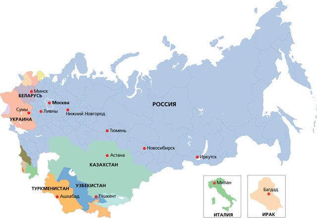 Карта компаний Группы ГМС